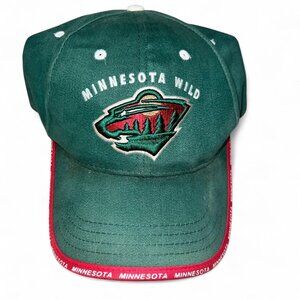Minnesota Wild NHL MN Hockey Unisex Green and Red Baseball Cap
